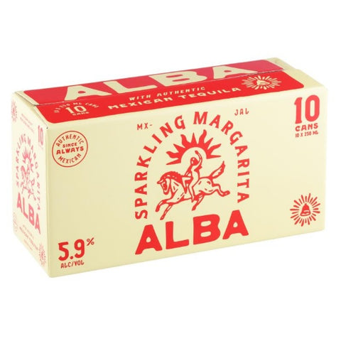 Alba Sparkling Margarita 5.9% Cans 10x250ml