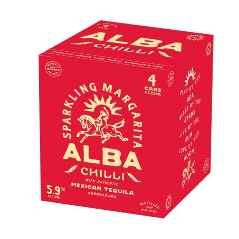 Alba Sparkling Margarita Chilli 5.9% Cans 4x250ml