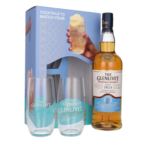 Glenlivet Founders reserve 700ml with 2 glass Gift Pack