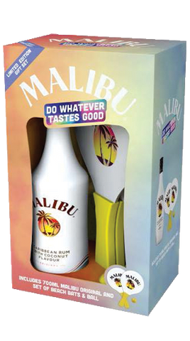 Malibu Rum Gift Pack With Beach Bat Kit 700ml