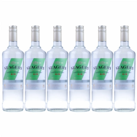Seagers Lime Gin 1L 6Pk Bottle Case Deal