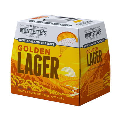 Monteiths Golden Lager 12pk Btls