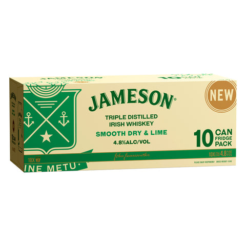 Jameson &amp; dry 10pk cans 330ml