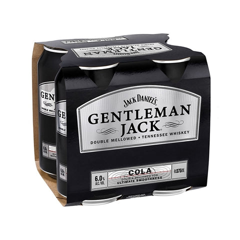 Jack Daniels Gentleman Jack 4pk 375ml cans