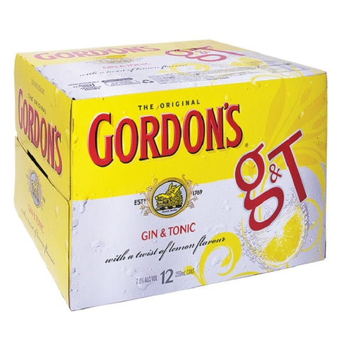 Gordon Gin and Tonic 7% 12pk cans