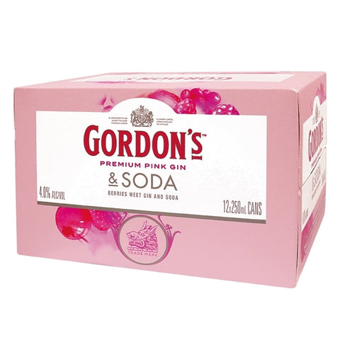 Gordon's Pink 12 Pack 250ml Cans