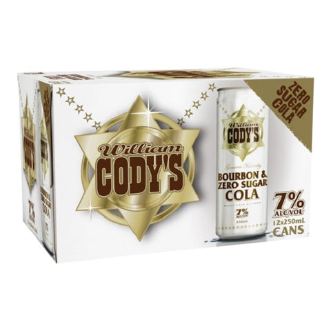 Codys 7% Zero Sugar 12pk 250ml cans