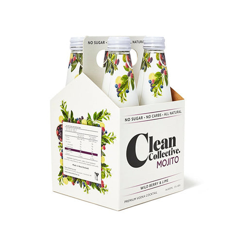 Clean Collective Wild berry &amp; Lime 4pk 330ml btls