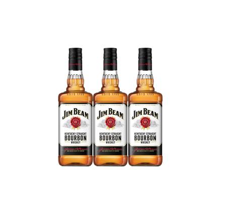 Jim Beam Bourbon 1L x 3 Bottles