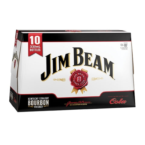 Jim Beam and Cola 10pk Btls