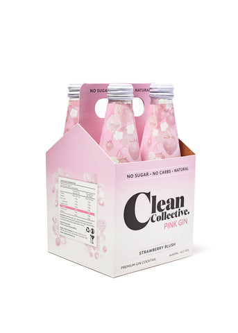 Clean Collective Pink Gin, Strawberry 4pk 300ml btls