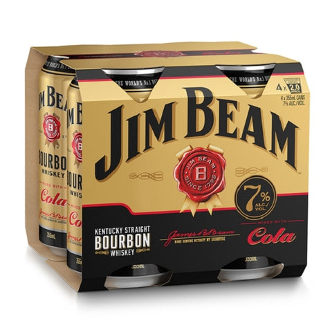 Jim Beam Gold 4pk 375ml cans