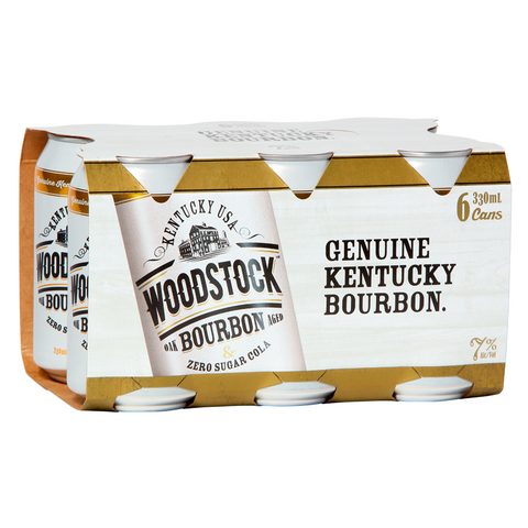 Woodstock & Cola 7% Zero Sugar Cans 6x330ml