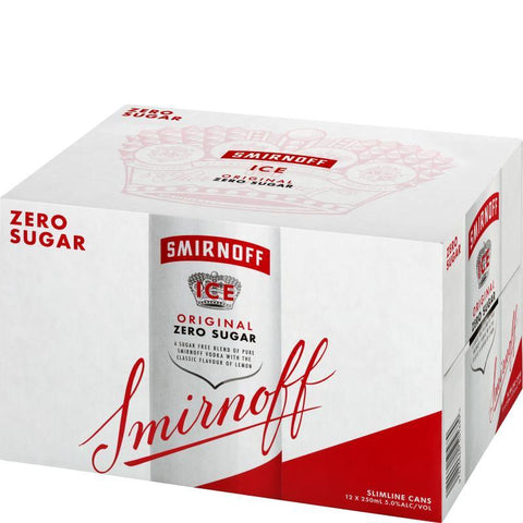 Smirnoff zero sugar 5% 12pk cans