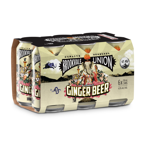 Brookvale Union Ginger Beer 6Pk cans