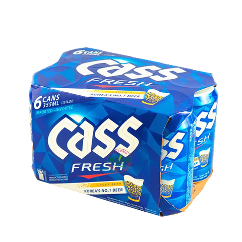 Cass Fresh Korean Beer 6Pk Cans