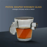 Pistol shaped gun decanter 220ml with 4 shot glasses