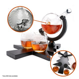 Christmas Globe Decanter Set With Hand-Blown Reindeer