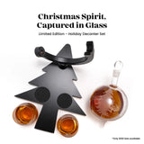 Christmas Globe Decanter Set With Hand-Blown Reindeer