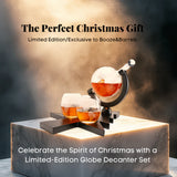 Christmas Globe Decanter Set With Hand-Blown Reindeer