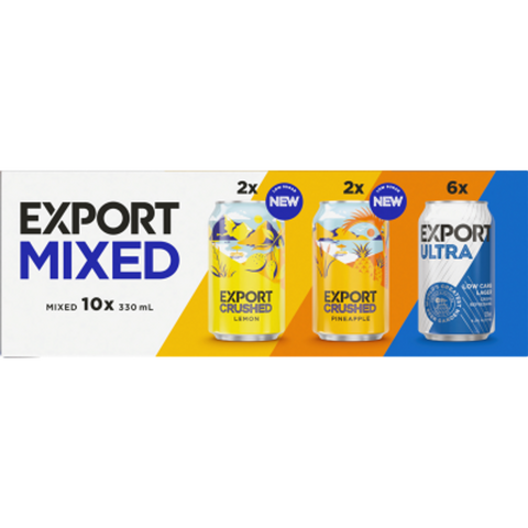 Export Crushed Mixed Beer 10 Pack Cans 330ml