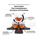 Christmas Globe Decanter Set With Hand-Blown Reindeer