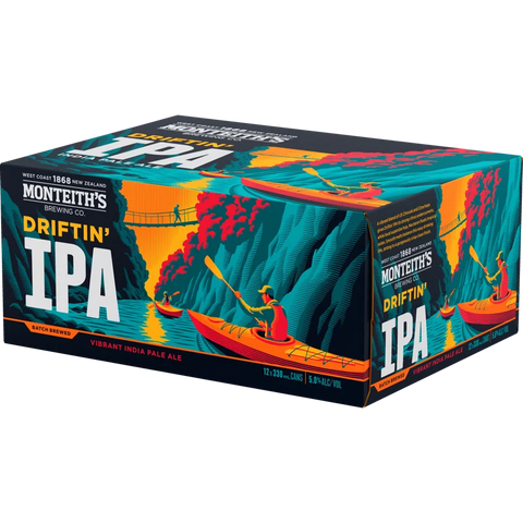 Monteiths Driftin IPA 12 Pack Cans 330ml