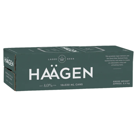 Haagen Lager 4.0% 18 Pack Cans 330ml