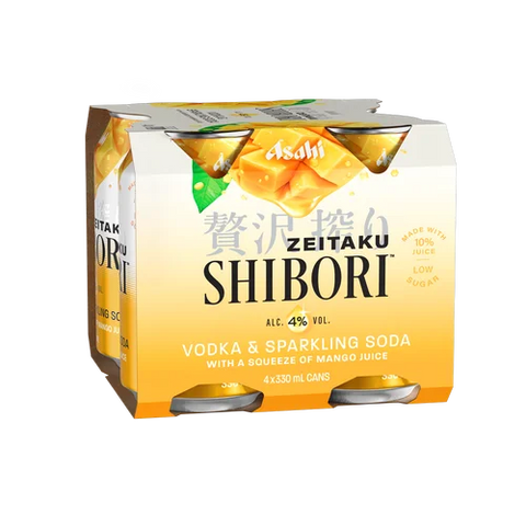 Asahi Shibori Vodka Mango 4% 4 Pack Cans 330ml