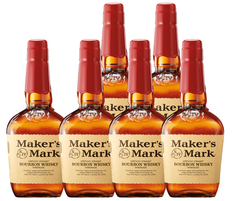 Makers Mark Boubron whisky 1L 6 Bottles Case Deal
