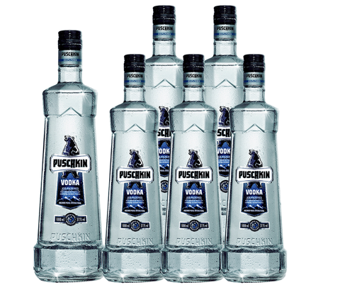 Puschkin Ice Filtered Vodka 37.5% 1L 6Pk Bundle Deal