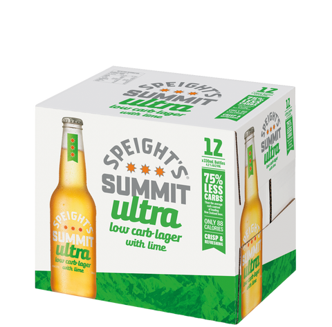Speights Summit Ultra Lager Lime 12 Pack Bottles 330ml