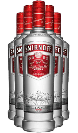 Smirnoff Vodka 37.5% 1L 6 Pack Case Deal