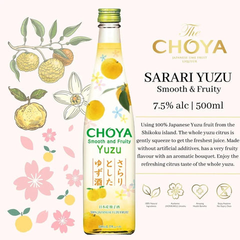 Choya Sarari Yuzu 500ml 7.5%