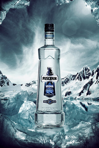 Puschkin Ice Filtered Vodka 37.5% 1L