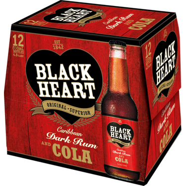 Black Heart & Cola 4.6% 12 Pack Bottles 330ml