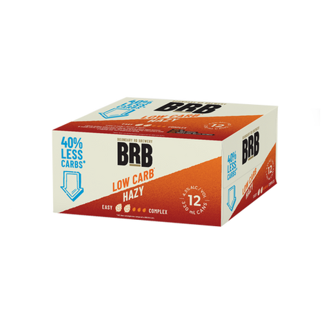 BRB Low Carb Hazy 12 Pack Cans 330ml