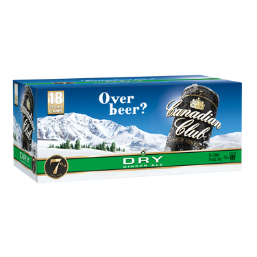 Canadian Club Premium & Dry 7% 18 Pack Cans 250ml