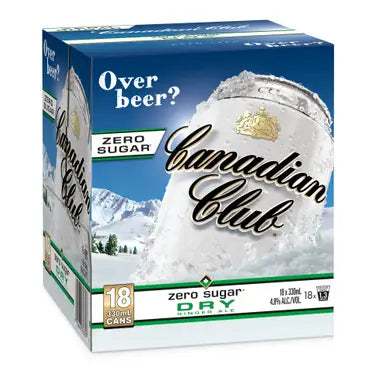 Canadian Club Zero Dry 4.8% 18 Pack Cans 330ml