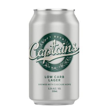 Captains Beer Low Carb Lager 6 Pack Cans 330ml