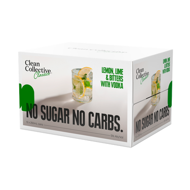 Clean Collective Classics Lemon Lime Bitters & Vodka 5% 12 Pack Cans 250ml