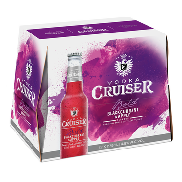 Cruiser Blackcurrant & Apple 4.8% 12 Pack Bottles 275ml