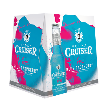Cruiser Sour Blue Raspberry 4.8% 12 Pack Bottles 275ml
