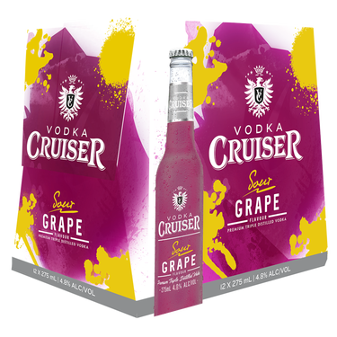 Cruiser Sour Grape 4.8% 12 Pack Bottles 275ml
