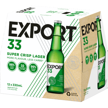 Export 33 12 Pack Bottles 330ml