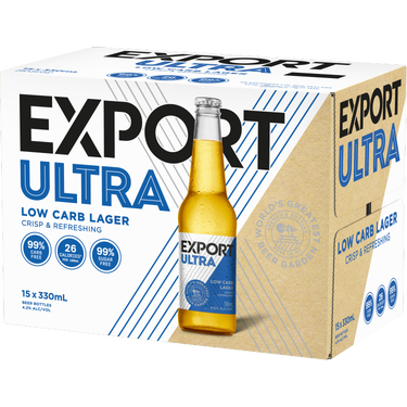 Export Ultra Low Carb 15 Pack Bottles 330ml