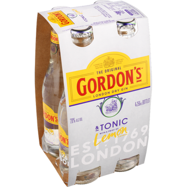 Gordons Gin & Tonic 7% 4 Pack Bottles 250ml