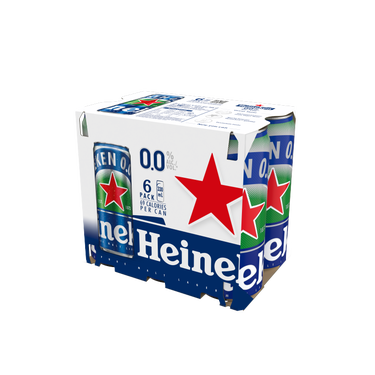 Heineken 0.0 Sleek 6 Pack Cans 330ml