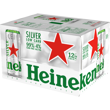 Heineken Silver Sleek 12 Pack Cans 330ml