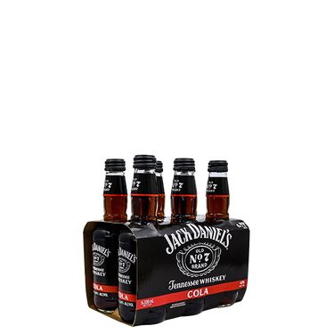 Jack Daniels & Cola 4.8% 6 Pack Bottles 330ml